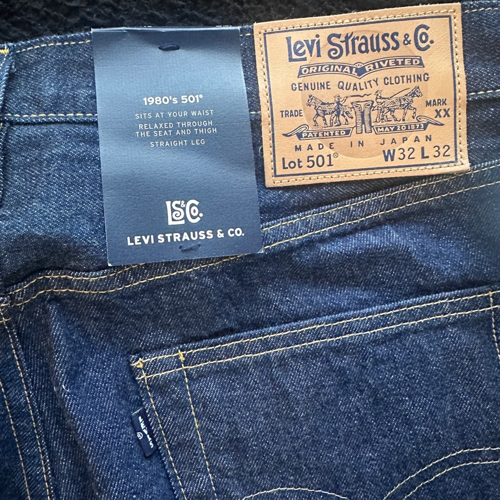 Levi's Made in Japan Blue Tab 1980s  501 Original Fit Men's Jeans 32 x 32